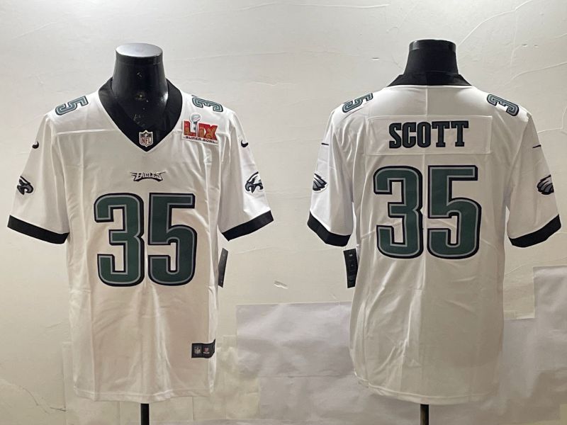 Men Philadelphia Eagles #35 Scott White Second generations 2025 Nike Vapor Limited NFL Jersey style 4